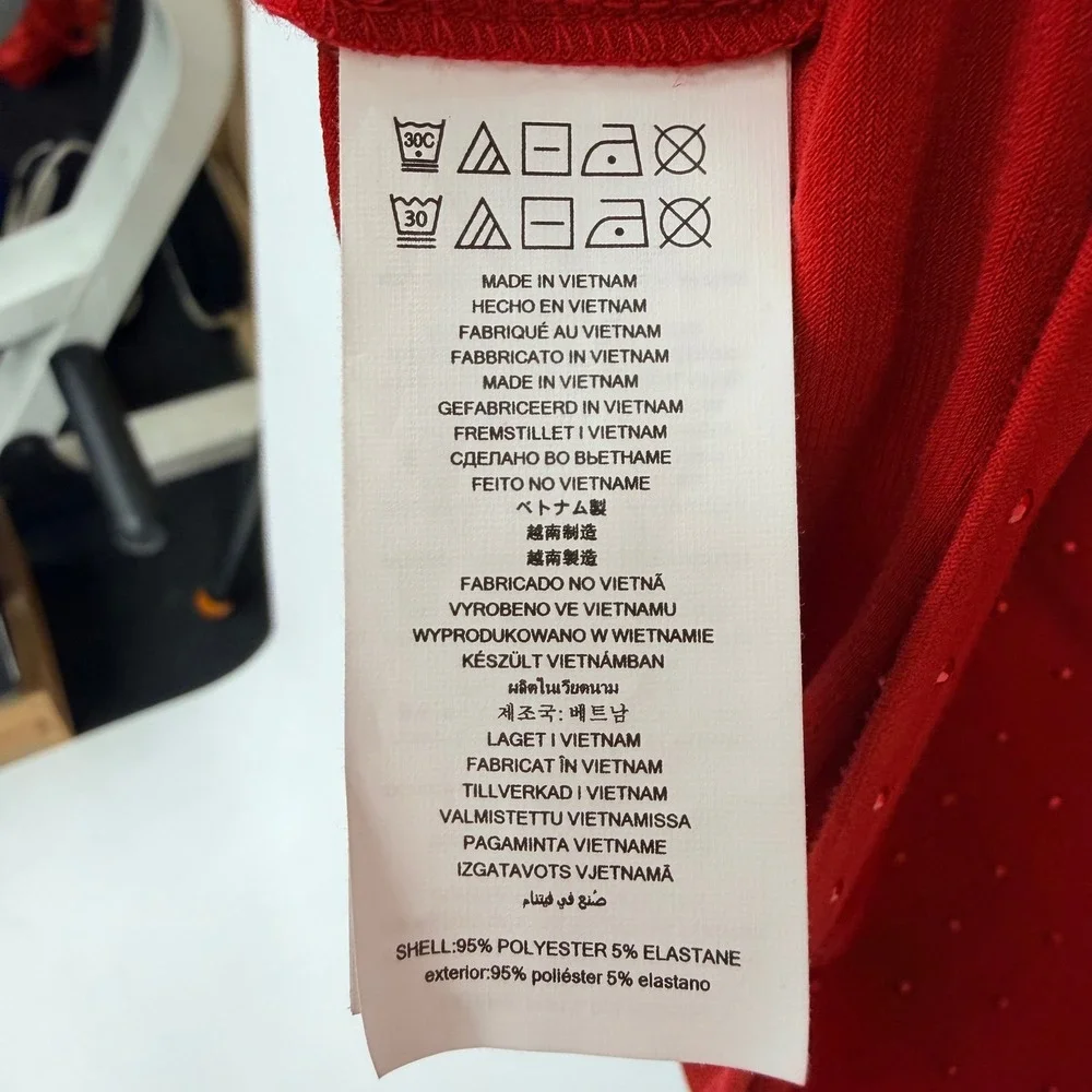 Michael Kors Long Sleeve Studded Drape‎ Back Bodycon Mini Dress Womens XS Red
